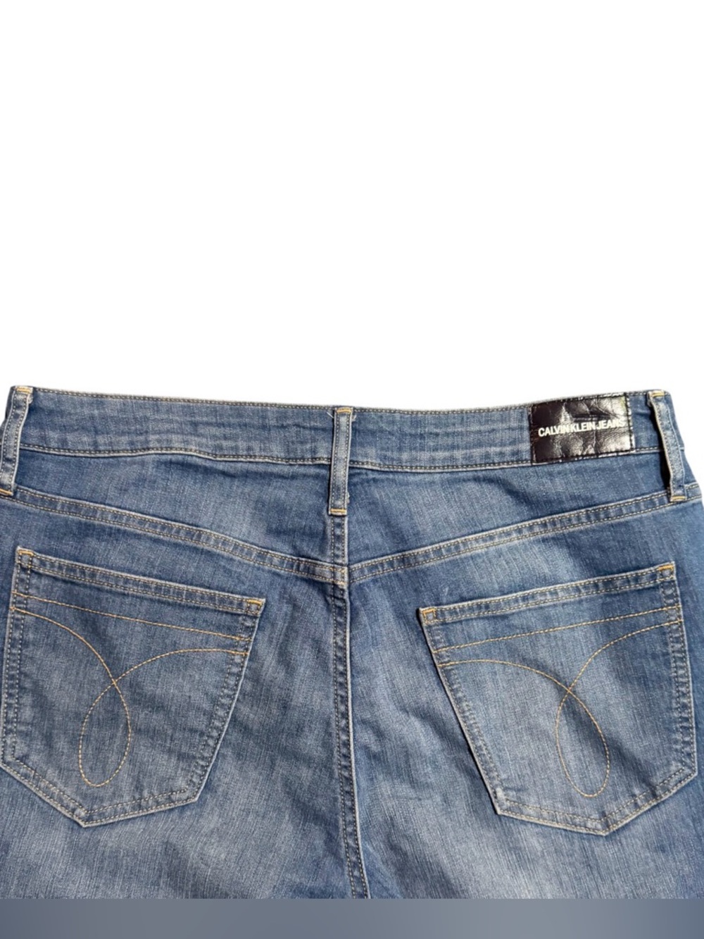 Calvin Klein Jeans Blue Rolled-Hem Denim Shorts Size 12 - Picture 5 of 7